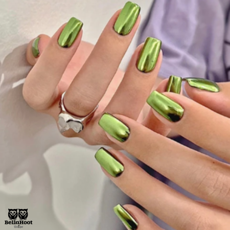 Press on Nails - Metallic Green